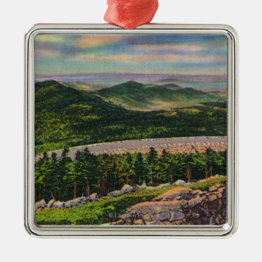 Ansicht der 2. Haarnadel schalten ErinnerungsHwy Ornament Aus Metall (Vorne)