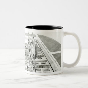 Ansicht der Abtei von Heilig-Germain-DES-Pres Zweifarbige Tasse