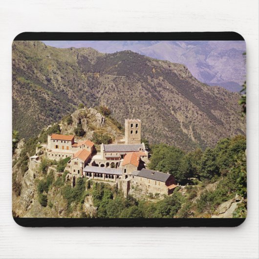 Ansicht der Abtei von St Martin du Canigou Mousepad (Vorne)