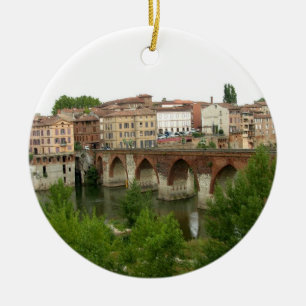 Ansicht der alten Brücke (Foto) Keramikornament