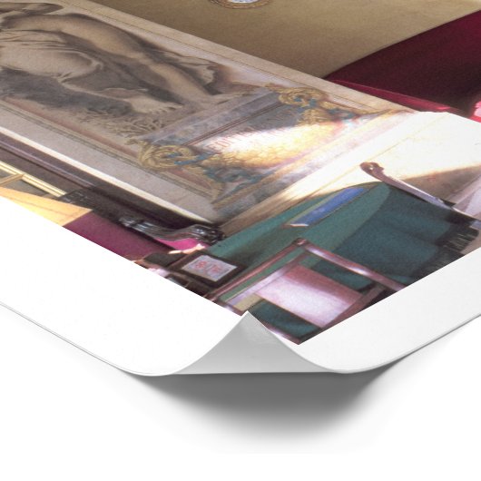 Ansicht der Antekammer mit allegorischer Darstellu Poster (Ecke)