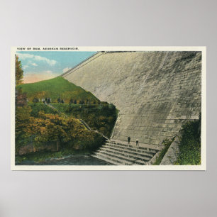 Ansicht der Ashokan Reservoir-Verdammung Poster