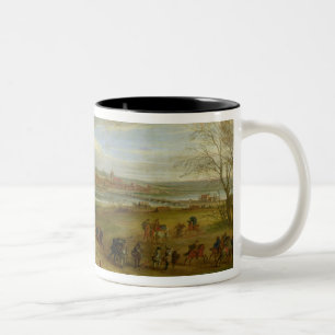 Ansicht der Belagerung von Dole Zweifarbige Tasse