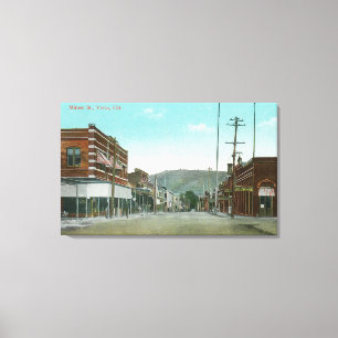 Ansicht der Bergmänner StreetYerka, CA Leinwanddruck