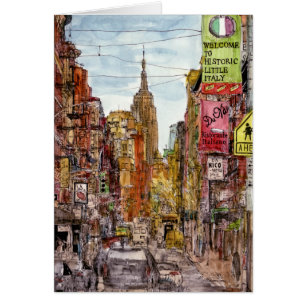 Ansicht der Bestimmungsort- New York City von