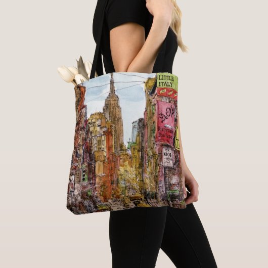 Ansicht der Bestimmungsort-| New York City von Tasche (Von Nahem)