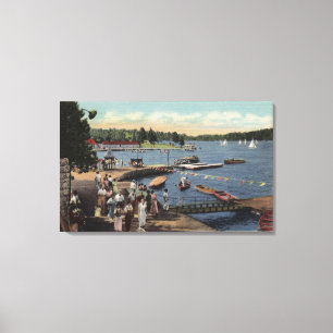 Ansicht der Boots-Landung, Bucht badend Leinwanddruck