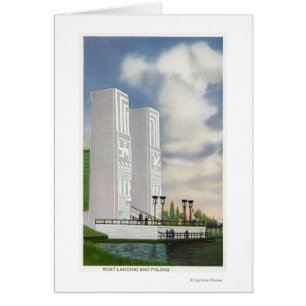 Ansicht der Boots-Landung und der Masten