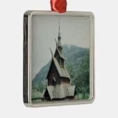 Ansicht der Borgund Daubekirche, c.1150 Silbernes Ornament (Rechts)