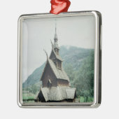 Ansicht der Borgund Daubekirche, c.1150 Silbernes Ornament (Links)
