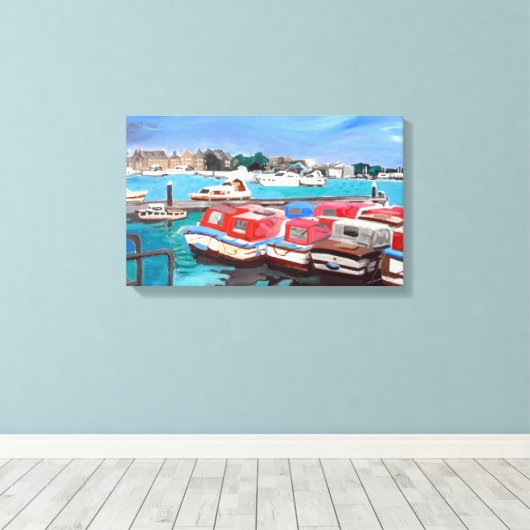 Ansicht der Broads Leinwanddruck (Insitu (Holzboden))