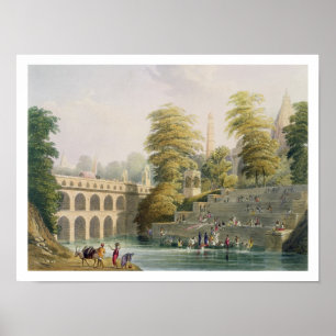 Ansicht der Brücke nahe Baroda in Guzerat, von Vl Poster