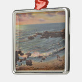 Ansicht der Bucht des Holzes Silbernes Ornament (Links)