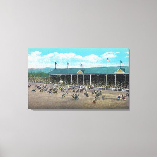 Ansicht der Bucking-Wettbewerbe Leinwanddruck (Vorderseite)