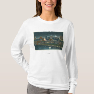 Ansicht der Büffel-Skyline nachts T-Shirt