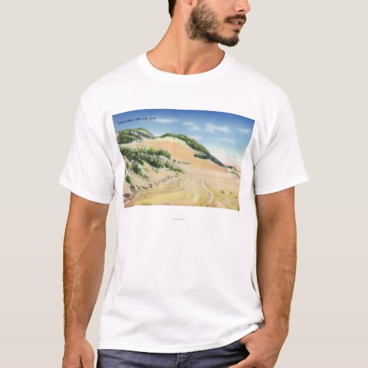 Ansicht der Cape Cod-Sanddünen T-Shirt (Vorderseite)
