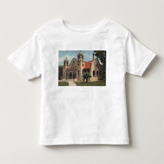 Ansicht der Carnegie-öffentlichen Bibliothek Kleinkind T-shirt (Vorderseite)