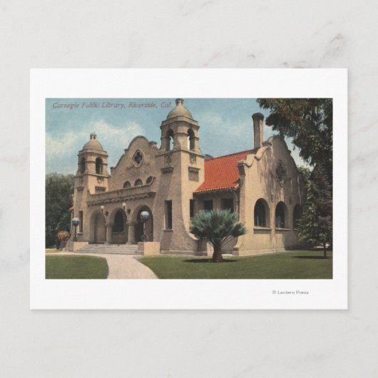 Ansicht der Carnegie Public Library Postkarte (Vorderseite)