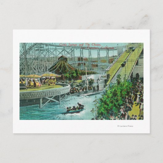Ansicht der Circle Swings and the Chutes Postkarte (Vorderseite)
