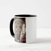 Ansicht der coffered Bibliotheksdecke mit Tasse (Vorderseite Links)