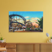 Ansicht der Cyclone Rollercoaster # 1 Leinwanddruck (Insitu (Wohnzimmer))