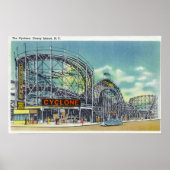 Ansicht der Cyclone Rollercoaster # 2 Poster (Vorne)
