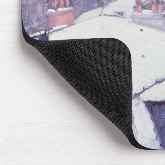 Ansicht der Dächer oder der Dächer unter Schnee, Mousepad (Ecke)