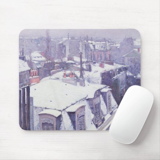 Ansicht der Dächer oder der Dächer unter Schnee, Mousepad (Mit Mouse)