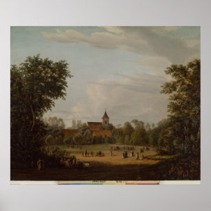 Ansicht der Dorfkirche, Pankow, 1835 Poster