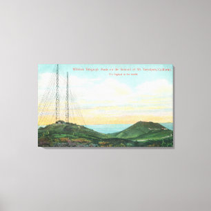 Ansicht der drahtloser Fernschreiber-Türme Leinwanddruck