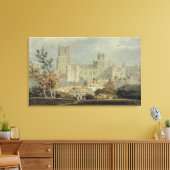 Ansicht der Ely Cathedral (Stift & w/c auf Papier) Leinwanddruck (Insitu (Wohnzimmer))