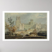 Ansicht der Ely Cathedral (Stift & w/c auf Papier) Poster (Vorne)