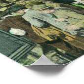 Ansicht der entworfenen Soldaten, die für den Zoll Poster (Ecke)