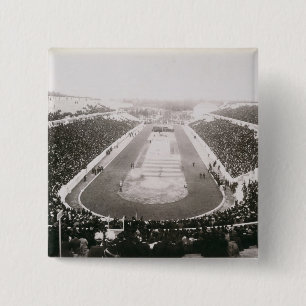 Ansicht der ersten offiziellen olympischen Spiele Button