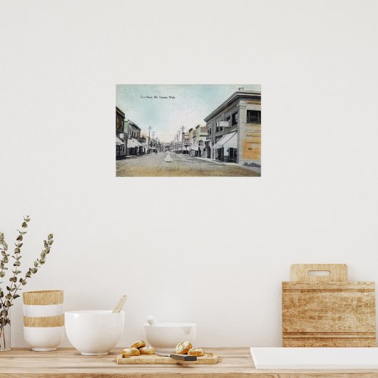 Ansicht der ersten Straße 2 Poster (Küche)