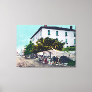 Ansicht der Eskimokuriosität VendersSitka, AK Leinwanddruck