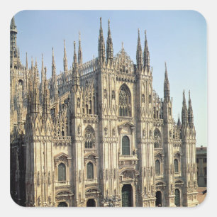 Ansicht der Fassade, angefangen 1386 Quadratischer Aufkleber