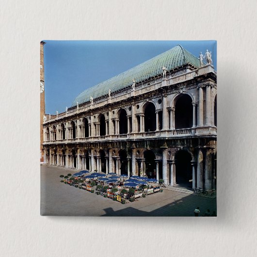 Ansicht der Fassade der Basilika Palladiana Button (Vorderseite)