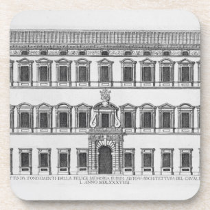 Ansicht der Fassade des Lateran Palastes, Rom, Co Getränkeuntersetzer
