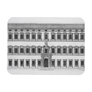 Ansicht der Fassade des Lateran Palastes, Rom, Co Magnet