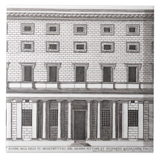 Ansicht der Fassade von Palazzo Massimi alla Fliese (Vorderseite)