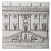 Ansicht der Fassade von Palazzo Senatorio im Fliese (Vorderseite)