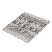 Ansicht der Fassade von Palazzo Senatorio im Fliese (Seite)