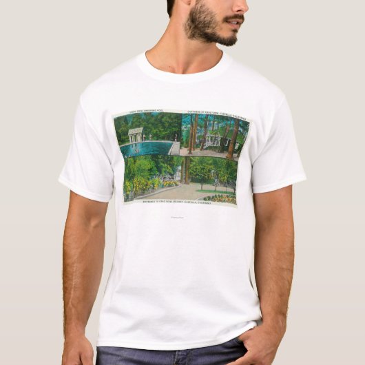 Ansicht der Felsspitzen-Ansicht ResortCastella, CA T-Shirt (Vorderseite)