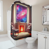 Ansicht der Fenstergalaxie Duschvorhang (Beispiel)