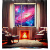 Ansicht der Fenstergalaxie Duschvorhang (Vorderseite)