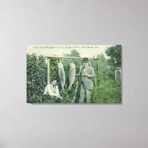 Ansicht der Fischer mit Fang nahe Fitch Mt. Leinwanddruck