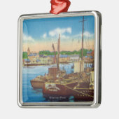 Ansicht der Fischerboote am Hafen Ornament Aus Metall (Links)