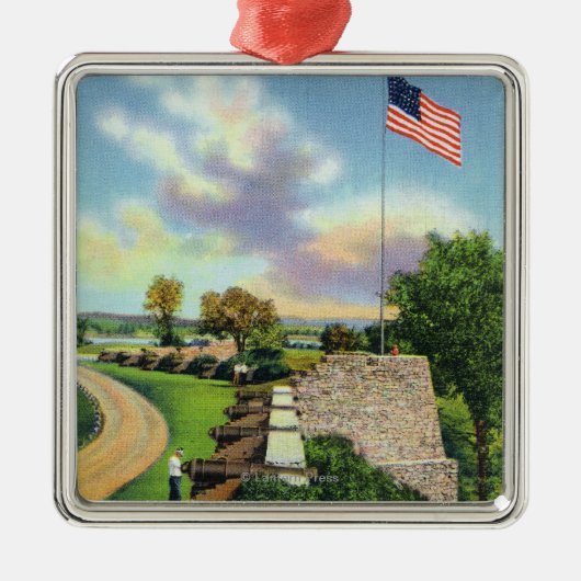 Ansicht der Flaggen-Bastion und der Südwand Ornament Aus Metall (Vorne)