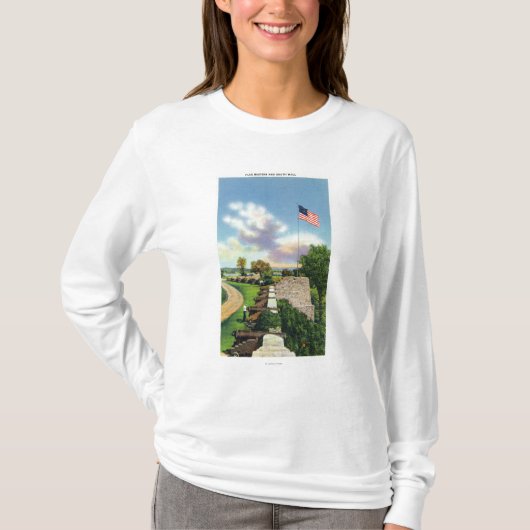 Ansicht der Flaggen-Bastion und der Südwand T-Shirt (Vorderseite)